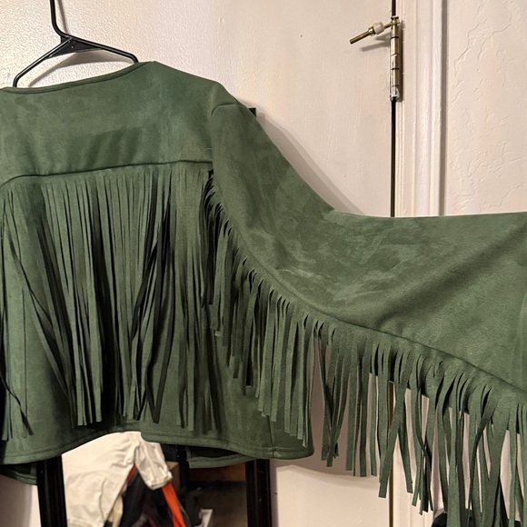 Green Fringe Women's Jacket - Picture 9 of 9